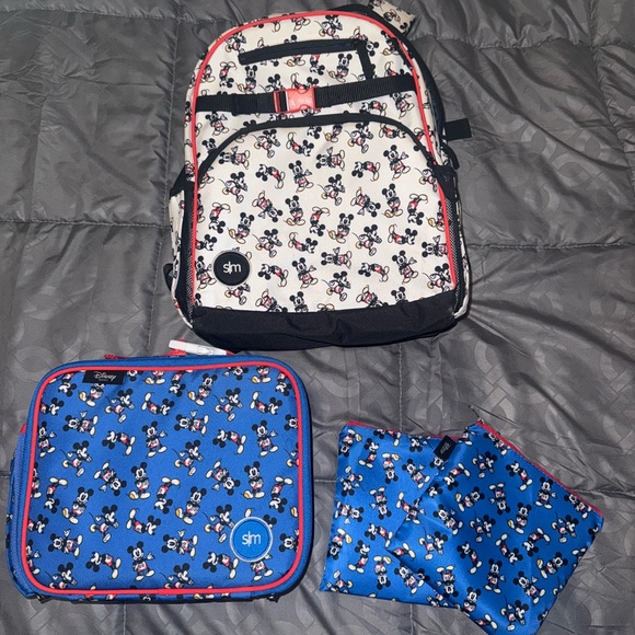 Simple Modern Disney Mickey Kids Backpack and Lunch Set - Blue and White - Picture 1 of 7